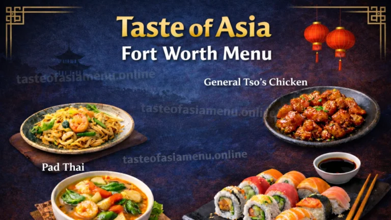 Taste of Asia Fort Worth Menu