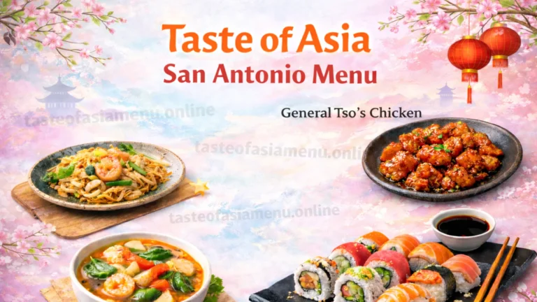 Taste of Asia San Antonio Menu