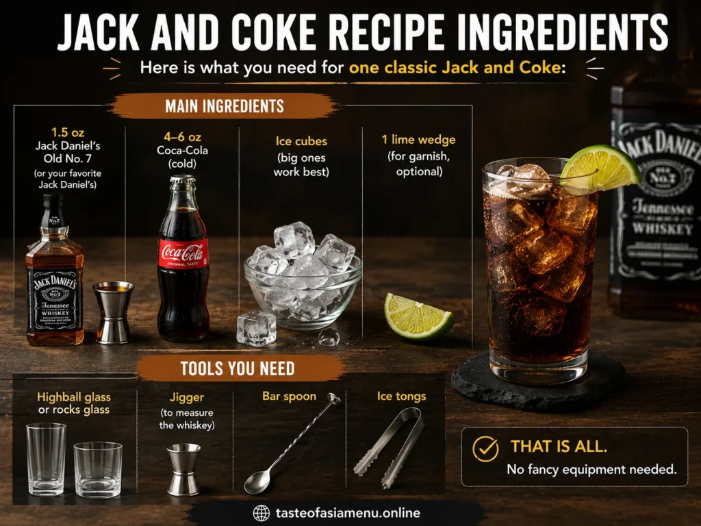 Jack and Coke Recipe Ingredients
